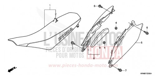 SEAT/SIDE COVER CRF250RC de 2012